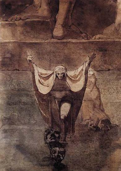Johann Heinrich Fuseli Dante and Virgil on the Ice of Kocythos Germany oil painting art